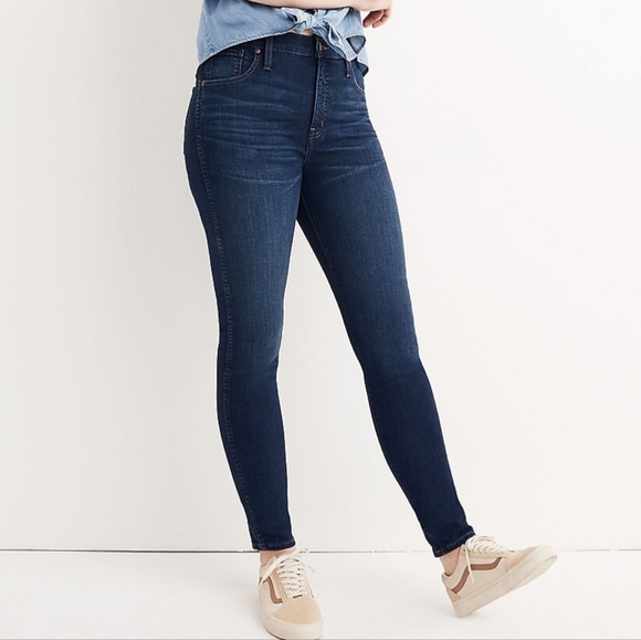Madewell 10" High-Rise Skinny Jeans in Hayes Wash - Size 30 - Picture 1 of 9